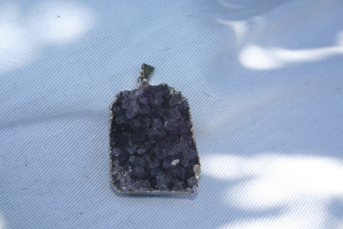 Amethyst Druzy Pendant 4874